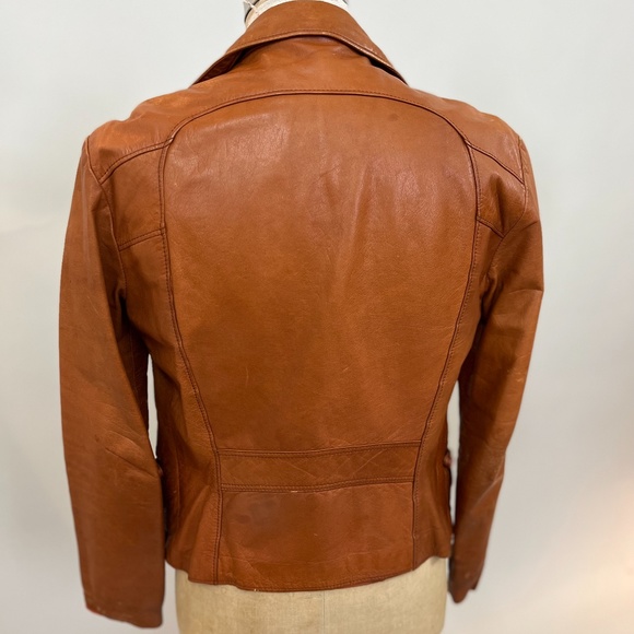 1970's mens size 38 Vintage leather jacket "Crae Carlyle San Francisco" - Picture 6 of 12